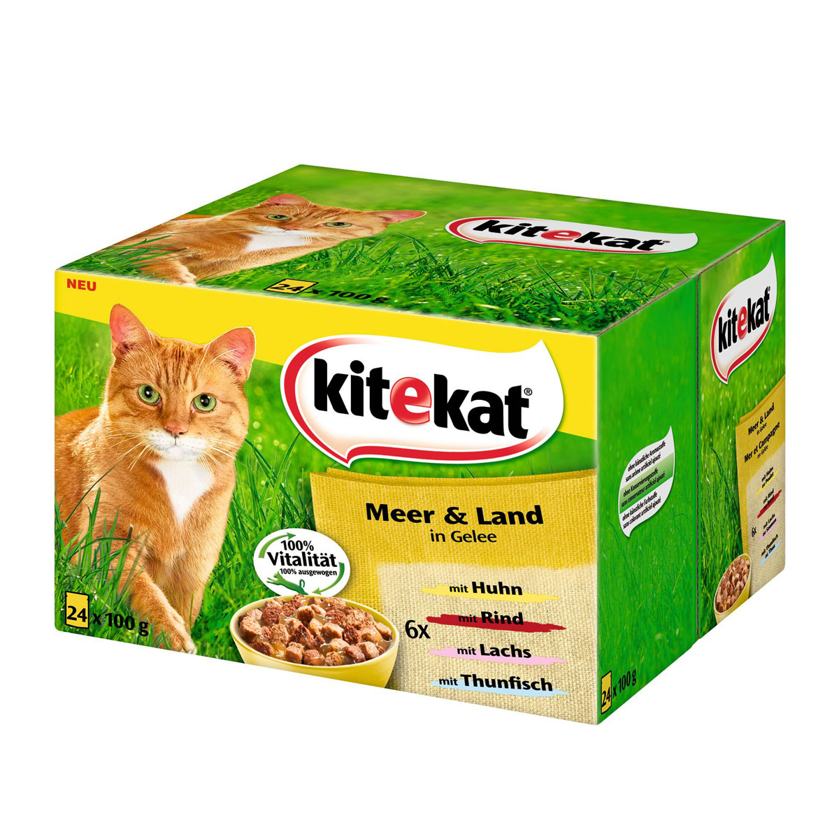 Kitekat Portionsbeutel Multipack Meer Land Gelee 24 x 100g