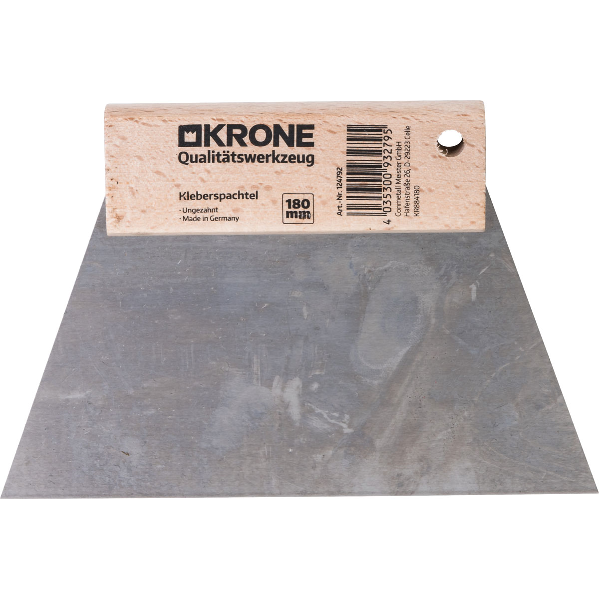 Krone  Kleberspachtel 180 mm ungezahnt