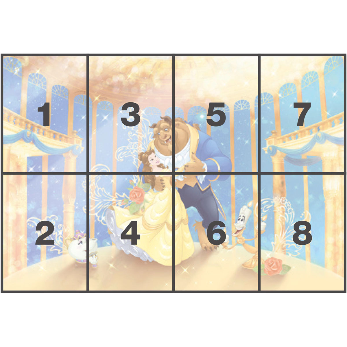 Komar  Papier Fototapete Die Schöne und das Biest 368x254 cm Bild 3