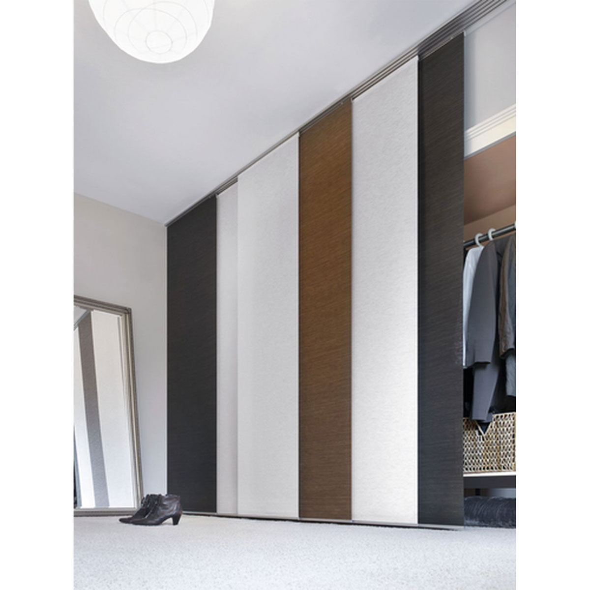 Gardinia Flächenvorhang 60 x 245 cm Natur-optik Dekor teak Bild 2