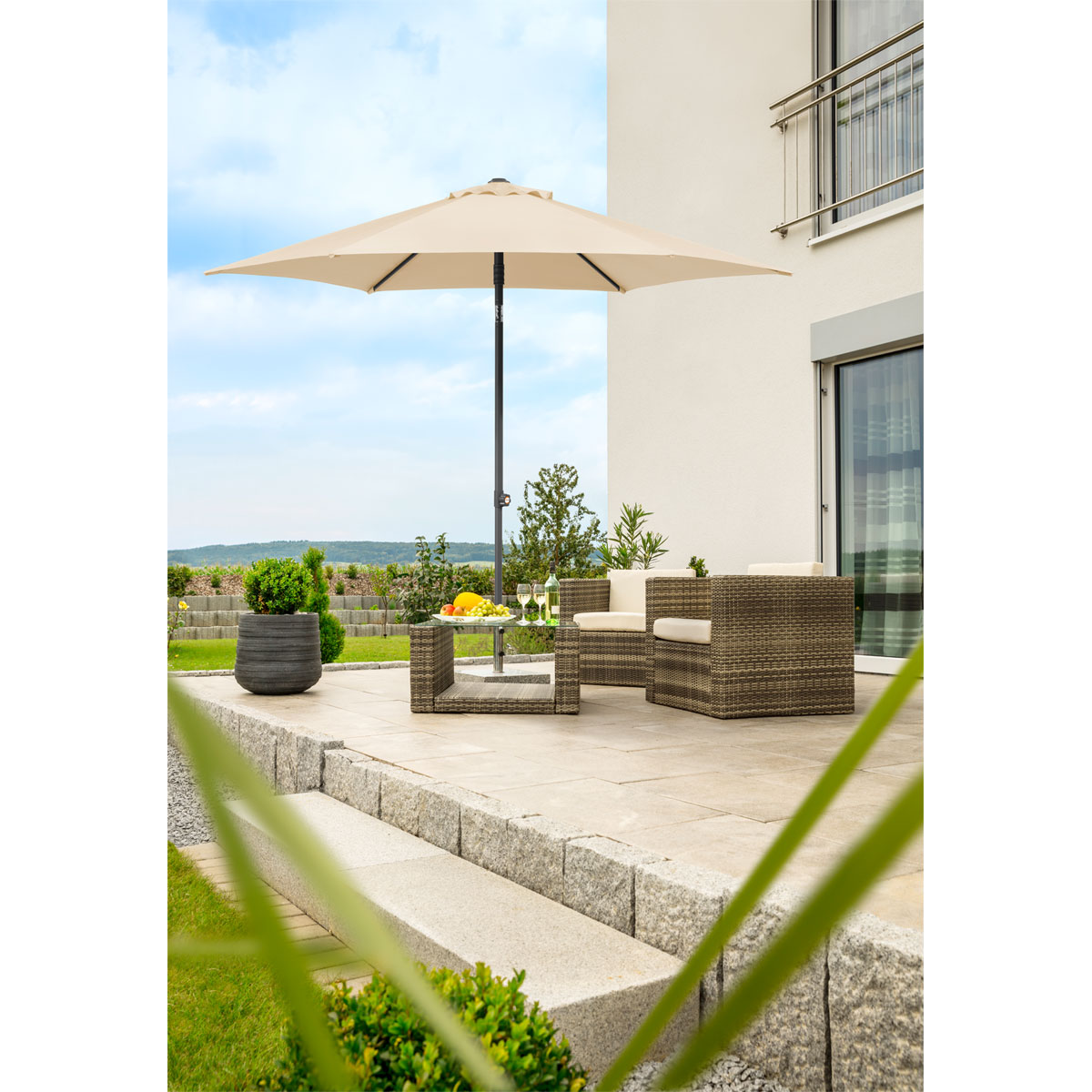 Schneider Schirme Sonnenschirm Sevilla Durchmesser 270 cm natur Bild 3