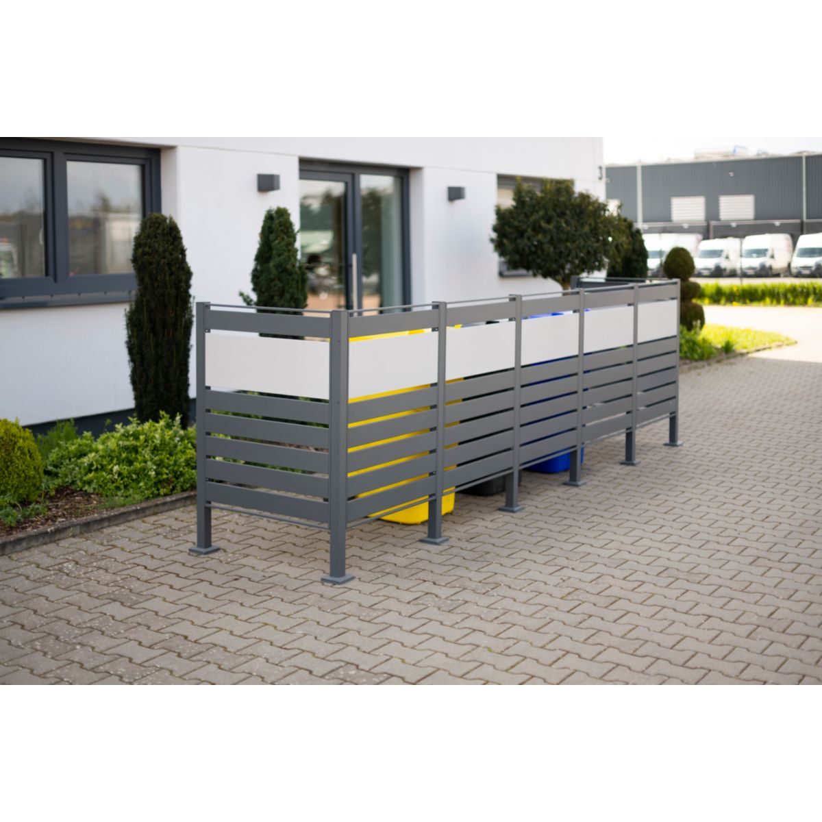 Westmann Mülltonnenverkleidung Planum 5x 240 L 1er Box 90x410x120 cm Bild 3
