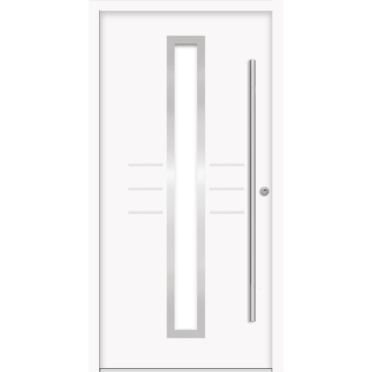 SplenDoor  Premium-Haustür Passivedoor Lund RC2 energiesparend einbruchsicher weiss 110 x 210 cm rechts