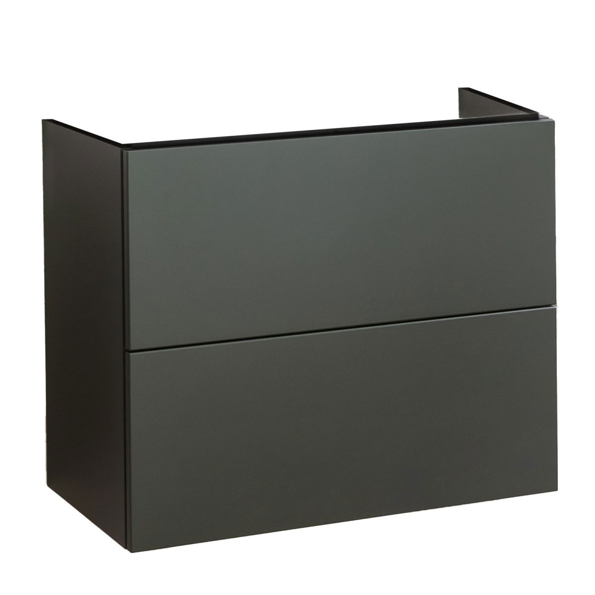 BADMOBIL Waschtischunterschrank CRAFT 63 x 54 x 36 cm 2 Schubladen mit Push-To-Open grün-matt