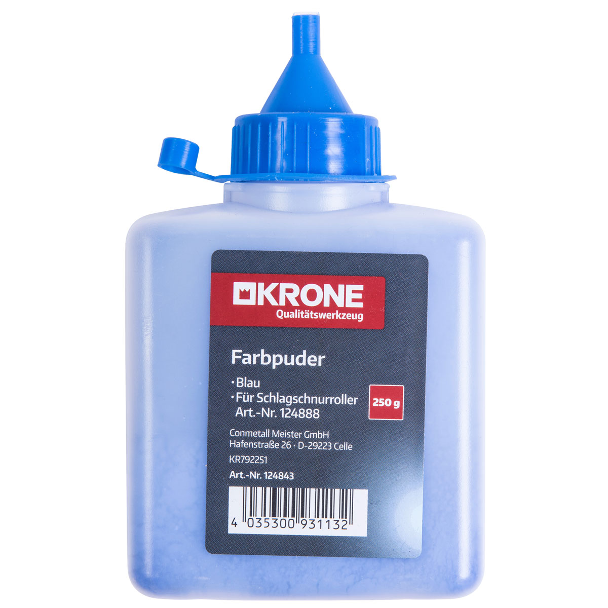 Krone  Farbpuder blau 250g f Schlagschnur