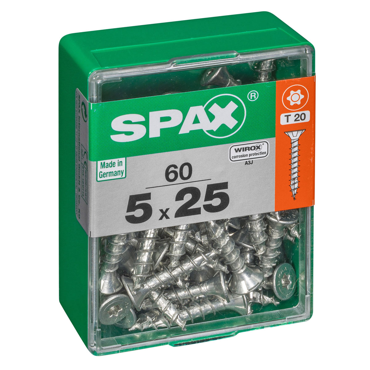 Spax Universalschrauben WIROX Senkkopf 5 x 25 M 60 Stück Bild 2