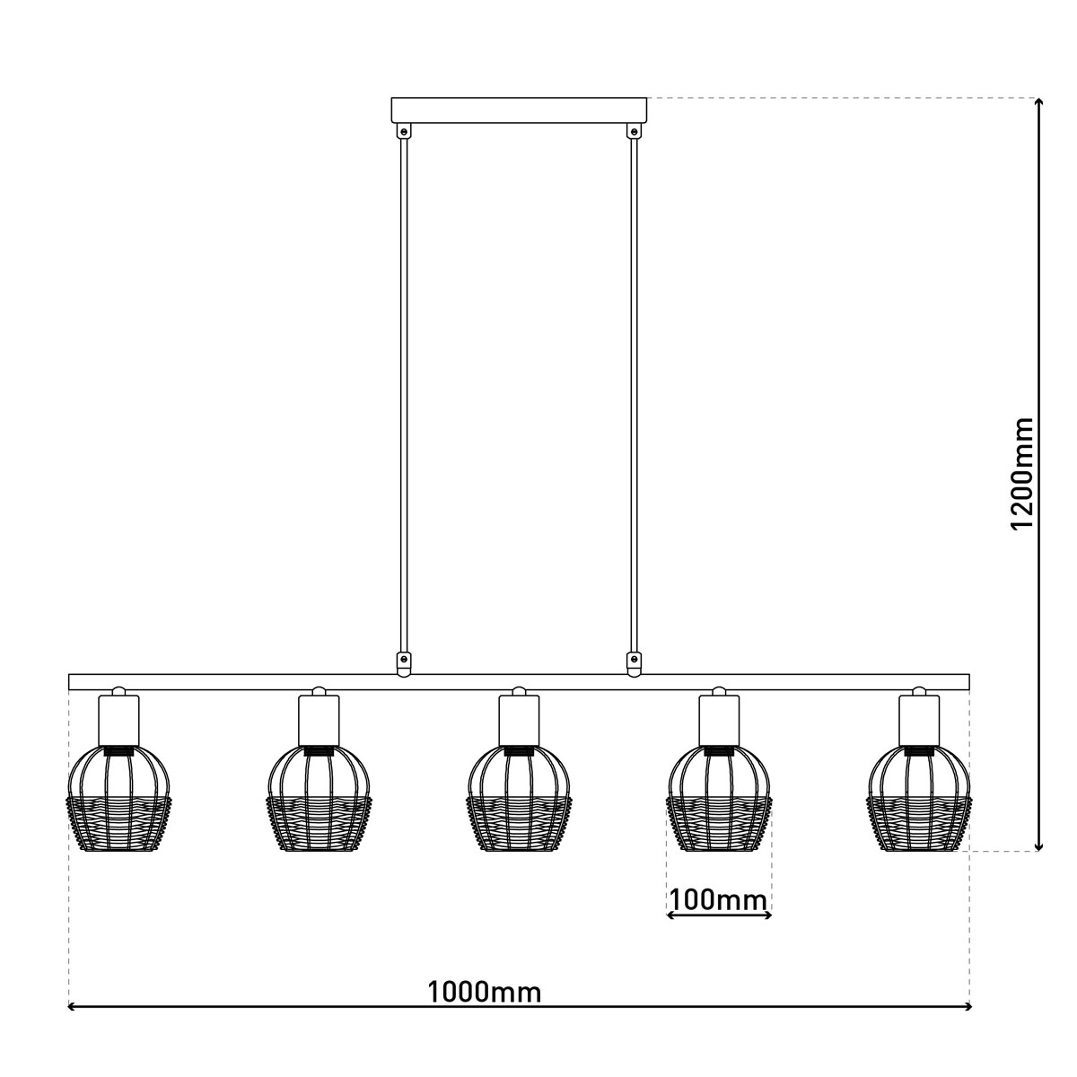 näve  Pendelleuchte Corbis schwarz 5er Bild 11