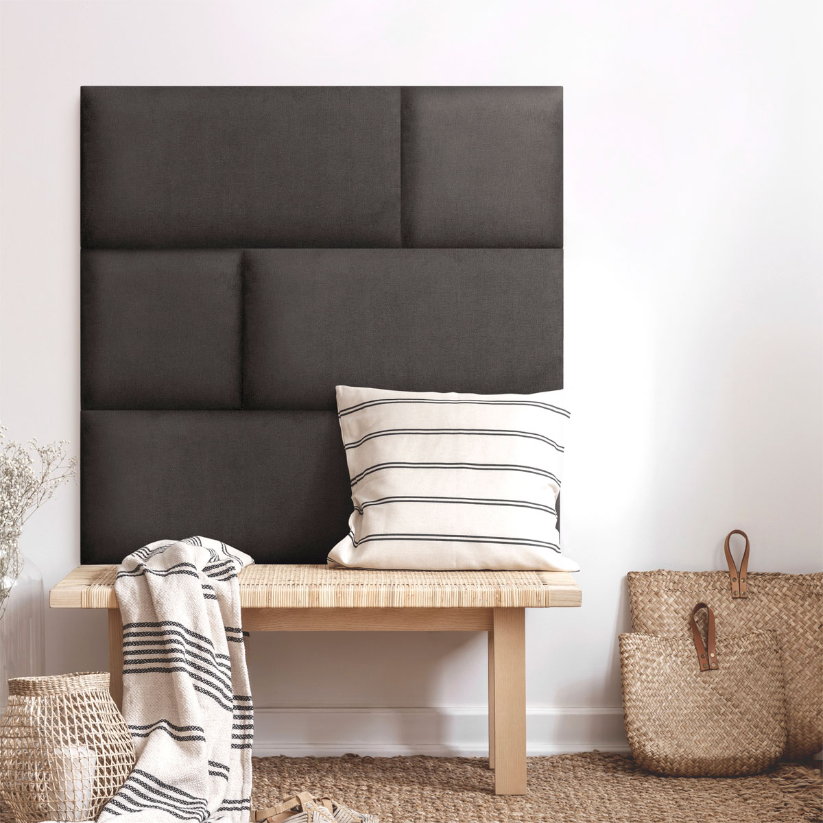 Mollis Polsterpaneele schwarz-grau 60 x 30 cm Bild 2