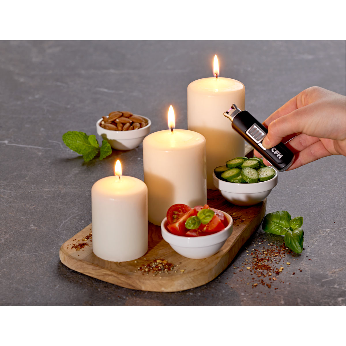 CFH Lichtbogenfeuerzeug MINI Poket LF 433inklusive USB-Kabel 9,5 cm Bild 5