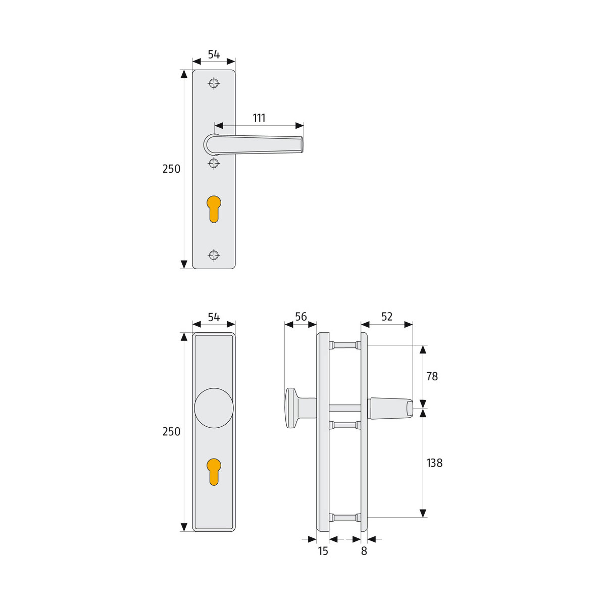 Abus Schutzbeschlag HLN 414 F1 Bild 2