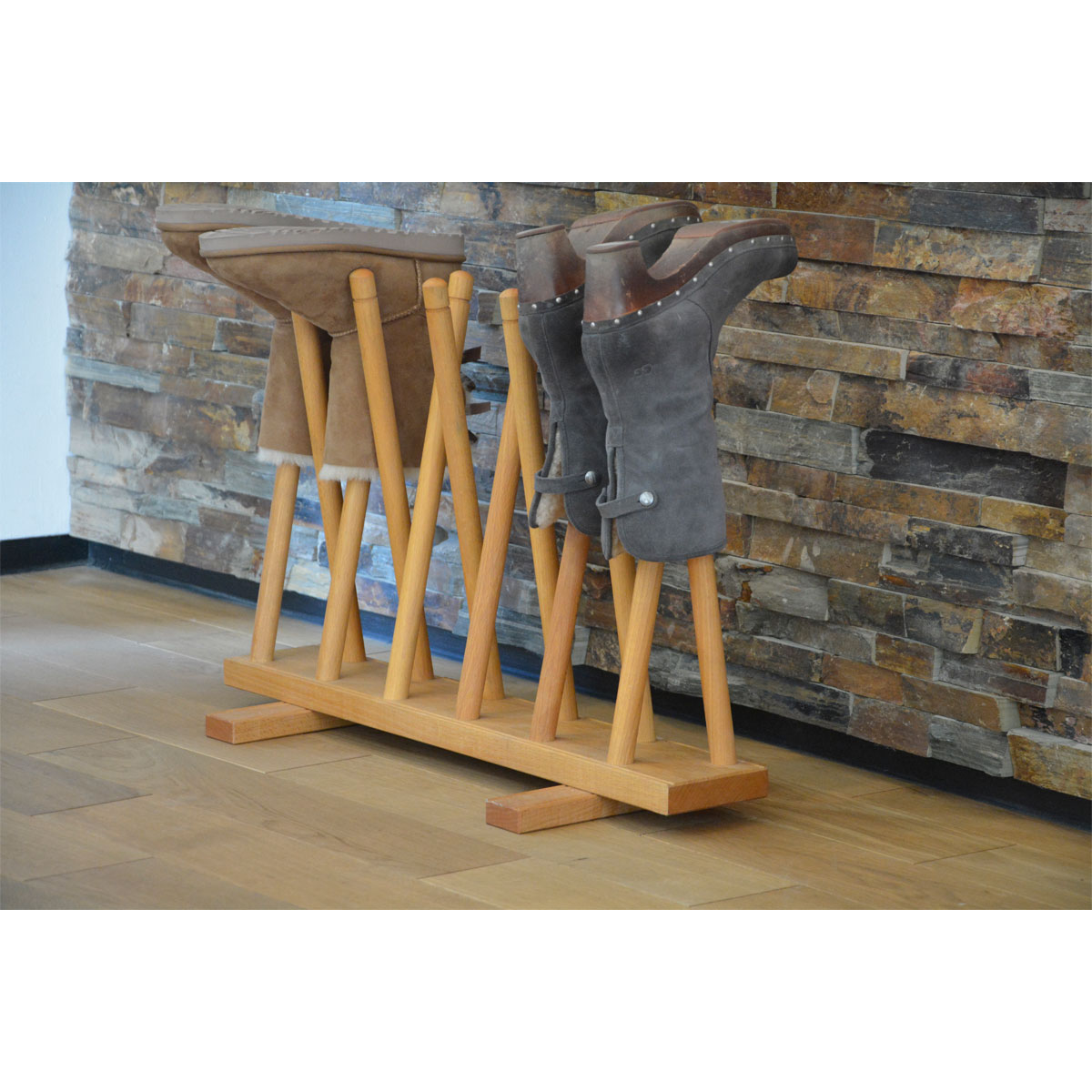 dobar Stiefelhalter 69 x 48 x 31 cm braun Bild 2