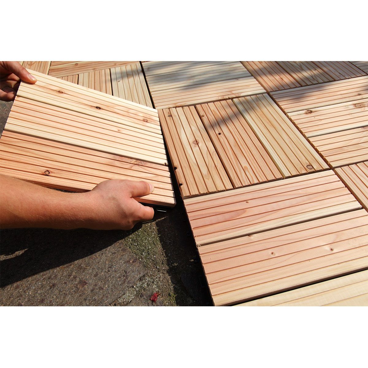 Rettenmeier Holz-Klickfliese Douglasie braun 30 x 30 cm online kaufen